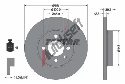 TEXTAR Brzdov kotou PRO - 256 mm TXT 92041703, 92041703