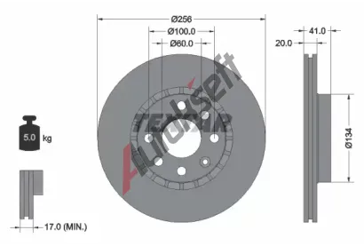 TEXTAR Brzdov kotou PRO - 256 mm TXT 92056503, 92056503