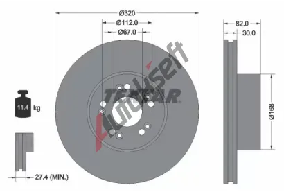 TEXTAR Brzdov kotou - 320 mm TXT 92056600, 92056600