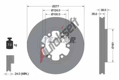 TEXTAR Brzdov kotou - 277 mm TXT 92059000, 92059000