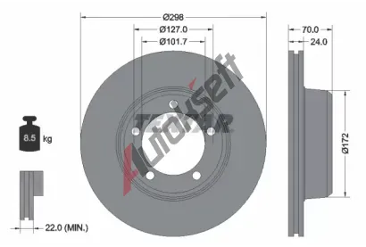 TEXTAR Brzdov kotou - 298 mm TXT 92061300, 92061300