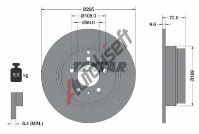 TEXTAR Brzdov kotou PRO - 295 mm TXT 92066803, 92066803