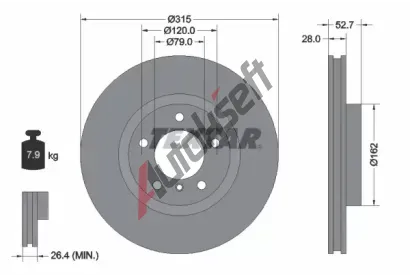 TEXTAR Brzdov kotou PRO - 315 mm TXT 92071203, 92071203