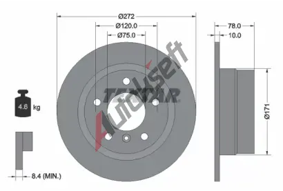 TEXTAR Brzdov kotou PRO - 272 mm TXT 92072303, 92072303