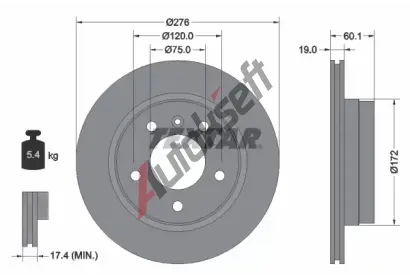 TEXTAR Brzdov kotou PRO - 276 mm TXT 92072403, 92072403