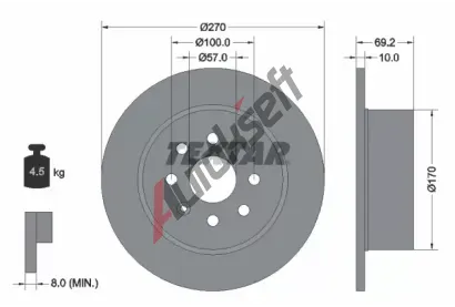 TEXTAR Brzdov kotou PRO - 270 mm TXT 92075503, 92075503