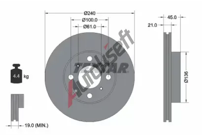 TEXTAR Brzdov kotou - 240 mm TXT 92077800, 92077800