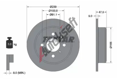 TEXTAR Brzdov kotou PRO - 239 mm TXT 92077903, 92077903