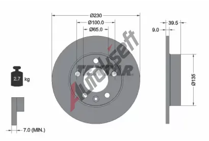 TEXTAR Brzdov kotou PRO - 230 mm TXT 92082503, 92082503