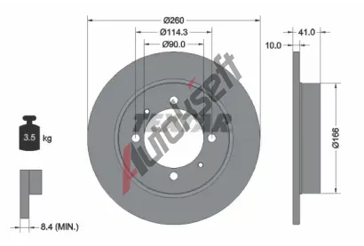 TEXTAR Brzdov kotou PRO - 260 mm TXT 92083003, 92083003