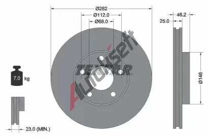 TEXTAR Brzdov kotou PRO - 282 mm TXT 92083603, 92083603