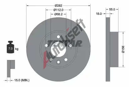 TEXTAR Brzdov kotou PRO - 282 mm TXT 92083703, 92083703