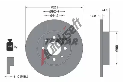 TEXTAR Brzdov kotou - 262 mm TXT 92090100, 92090100