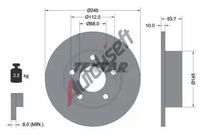 TEXTAR Brzdov kotou PRO - 245 mm TXT 92090803, 92090803