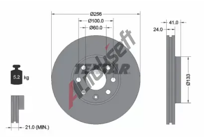 TEXTAR Brzdov kotou PRO - 256 mm TXT 92091803, 92091803