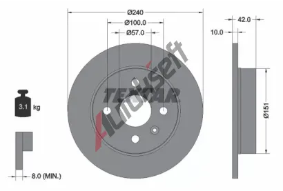 TEXTAR Brzdov kotou PRO - 240 mm TXT 92092003, 92092003