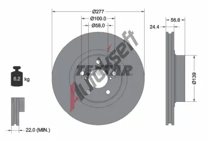 TEXTAR Brzdov kotou PRO - 277 mm TXT 92094603, 92094603