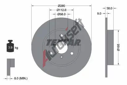 TEXTAR Brzdov kotou PRO - 280 mm TXT 92097603, 92097603