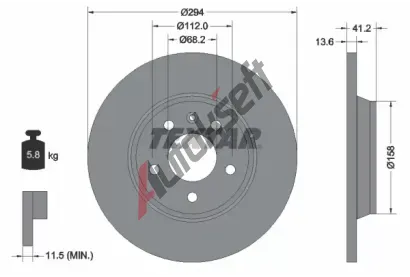 TEXTAR Brzdov kotou PRO - 294 mm TXT 92098103, 92098103