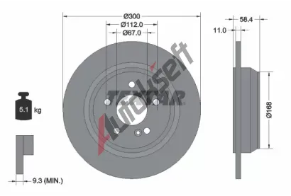 TEXTAR Brzdov kotou PRO - 300 mm TXT 92099403, 92099403