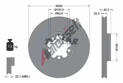 TEXTAR Brzdov kotou PRO - 294 mm TXT 92103803, 92103803