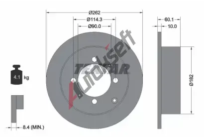 TEXTAR Brzdov kotou - 262 mm TXT 92104000, 92104000