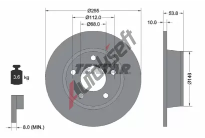TEXTAR Brzdov kotou PRO - 255 mm TXT 92104103, 92104103