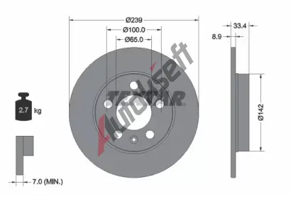 TEXTAR Brzdov kotou PRO - 239 mm TXT 92105803, 92105803