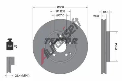 TEXTAR Brzdov kotou PRO - 300 mm TXT 92106005, 92106005