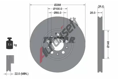TEXTAR Brzdov kotou PRO+ - 288 mm TXT 92106605, 92106605
