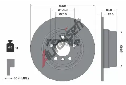 TEXTAR Brzdov kotou PRO - 324 mm TXT 92107403, 92107403