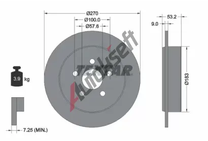 TEXTAR Brzdov kotou - 270 mm TXT 92108600, 92108600