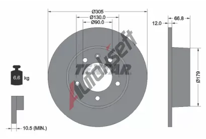 TEXTAR Brzdov kotou PRO - 305 mm TXT 92111203, 92111203