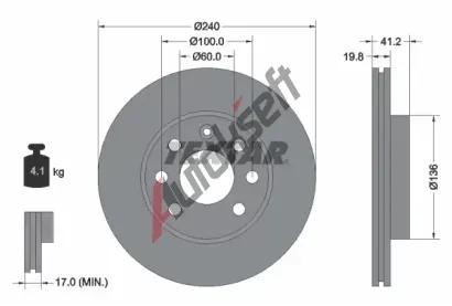 TEXTAR Brzdov kotou PRO - 240 mm TXT 92111403, 92111403