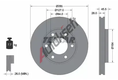TEXTAR Brzdový kotouč - 285 mm TXT 92113000, 92113000 TEXTAR Brzdový kotouč - 285 mm TXT 92113000, 92113000
