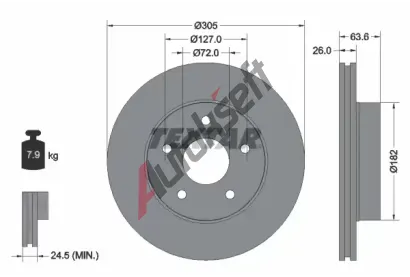 TEXTAR Brzdov kotou - 305 mm TXT 92113600, 92113600
