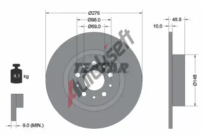 TEXTAR Brzdov kotou PRO - 276 mm TXT 92114703, 92114703