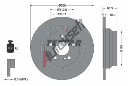 TEXTAR Brzdov kotou PRO - 300 mm TXT 92115405, 92115405