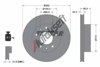 TEXTAR Brzdov kotou PRO - 300 mm TXT 92116703, 92116703