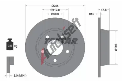 TEXTAR Brzdov kotou PRO - 255 mm TXT 92117303, 92117303