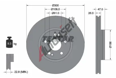 TEXTAR Brzdov kotou PRO - 300 mm TXT 92119003, 92119003