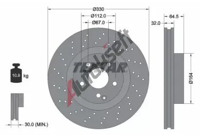 TEXTAR Brzdov kotou PRO - 330 mm TXT 92120207, 92120207
