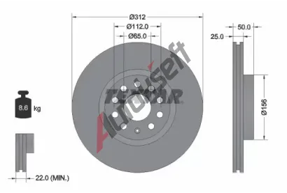 TEXTAR Brzdov kotou PRO+ - 312 mm TXT 92120505, 92120505
