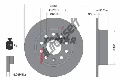 TEXTAR Brzdov kotou PRO - 253 mm TXT 92120903, 92120903