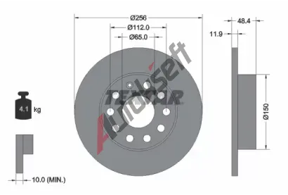 TEXTAR Brzdov kotou PRO - 256 mm TXT 92121103, 92121103