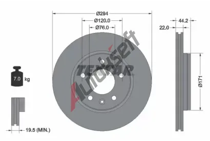 TEXTAR Brzdov kotou PRO - 294 mm TXT 92121403, 92121403