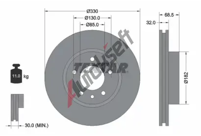 TEXTAR Brzdov kotou PRO - 330 mm TXT 92121505, 92121505