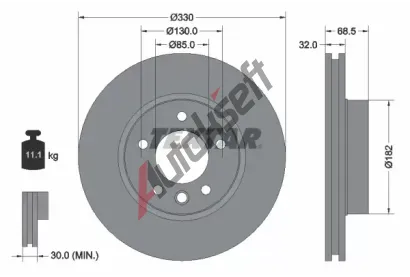 TEXTAR Brzdov kotou PRO - 330 mm TXT 92121605, 92121605