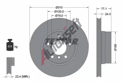 TEXTAR Brzdov kotou PRO - 310 mm TXT 92122505, 92122505