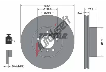 TEXTAR Brzdov kotou PRO - 324 mm TXT 92122605, 92122605